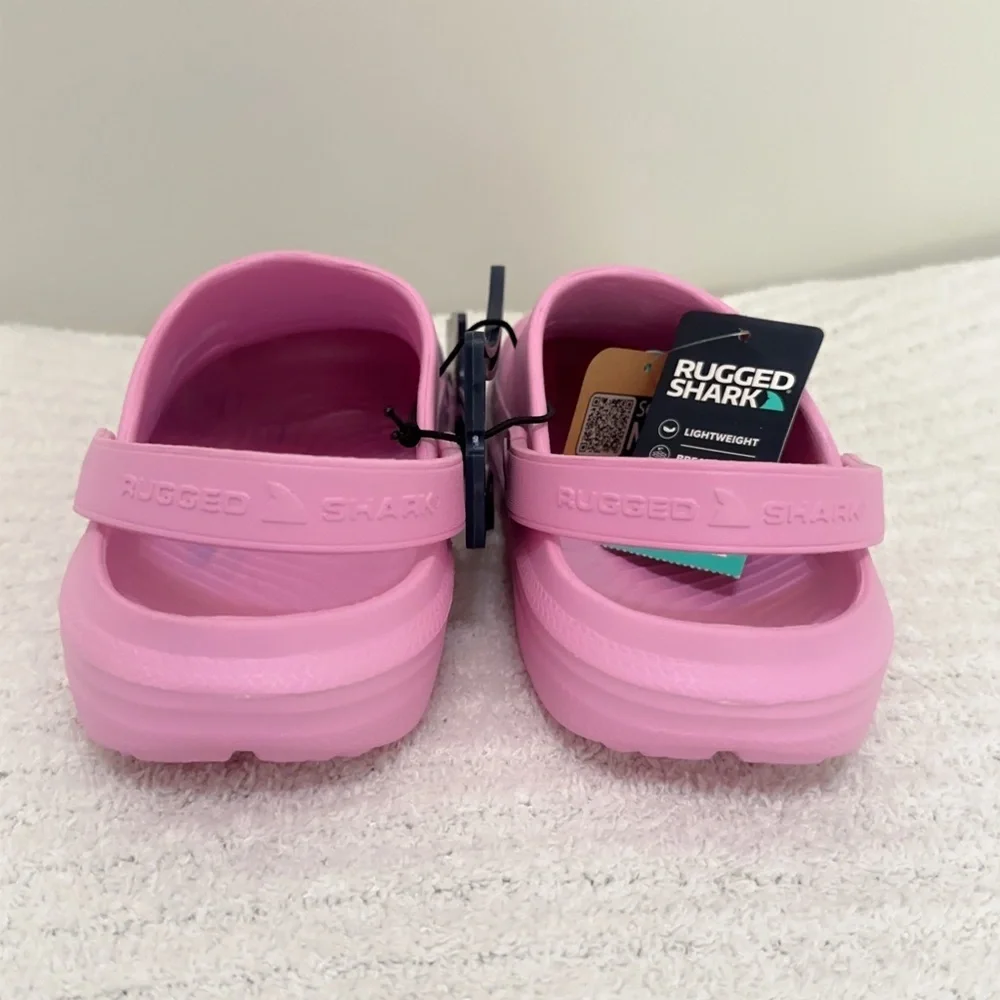 Kids Pink Water-Ready Clog Sandals with Marbled Accents